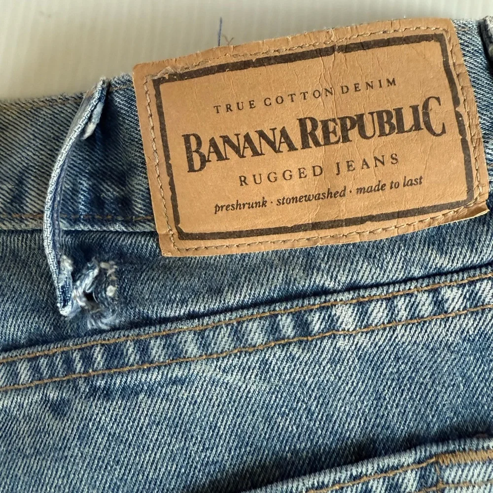 VTG Banana Republic Jeans Mens 38x30‎ Light Blue Bootcut 100% Cotton Denim Y2K